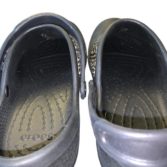 Crocs Women's Size 6 Bayaband Clog Black Leopard Print Design Everyday Sandal - Picture 10 of 10